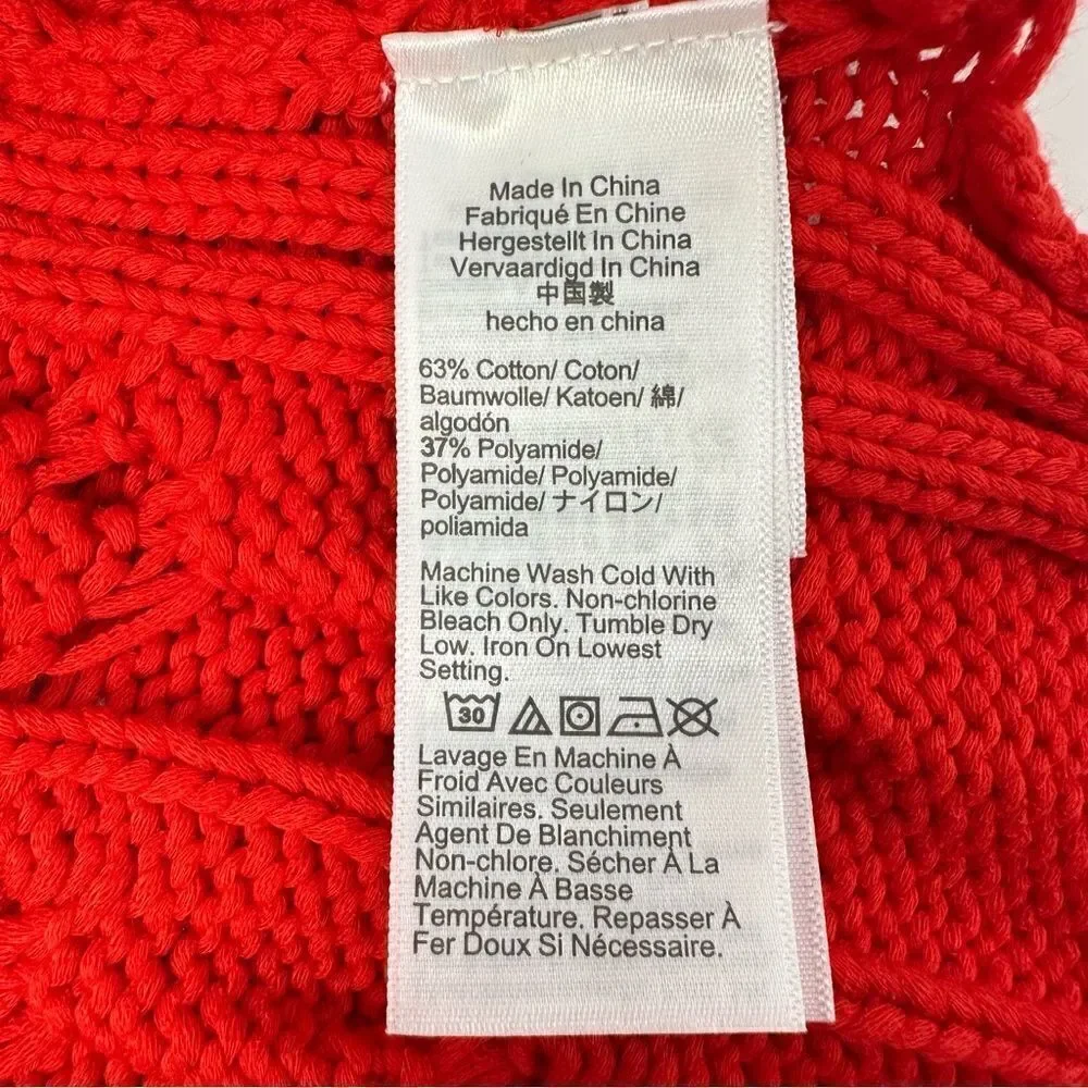 J. CREW Women’s Cable Knit Sweater Sz XS-S in Scarlett